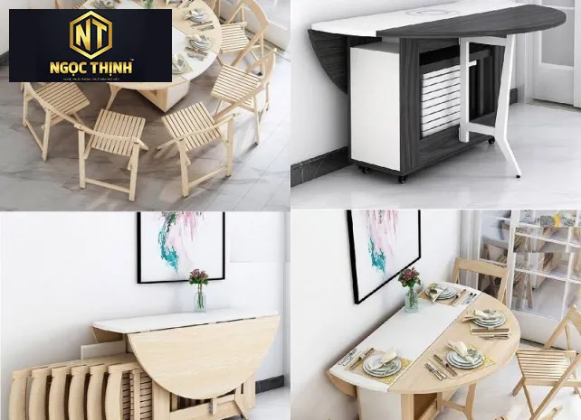 BỘ BÀN ĂN TRÒN GẤP GỌN THÔNG MINH GIÁ ƯU ĐÃI